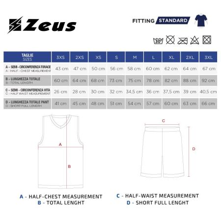 Двулицев  Баскетболен Екип ZEUS Reversible Kit Jam Royal/Bianco 511296 KIT JAM изображение 7